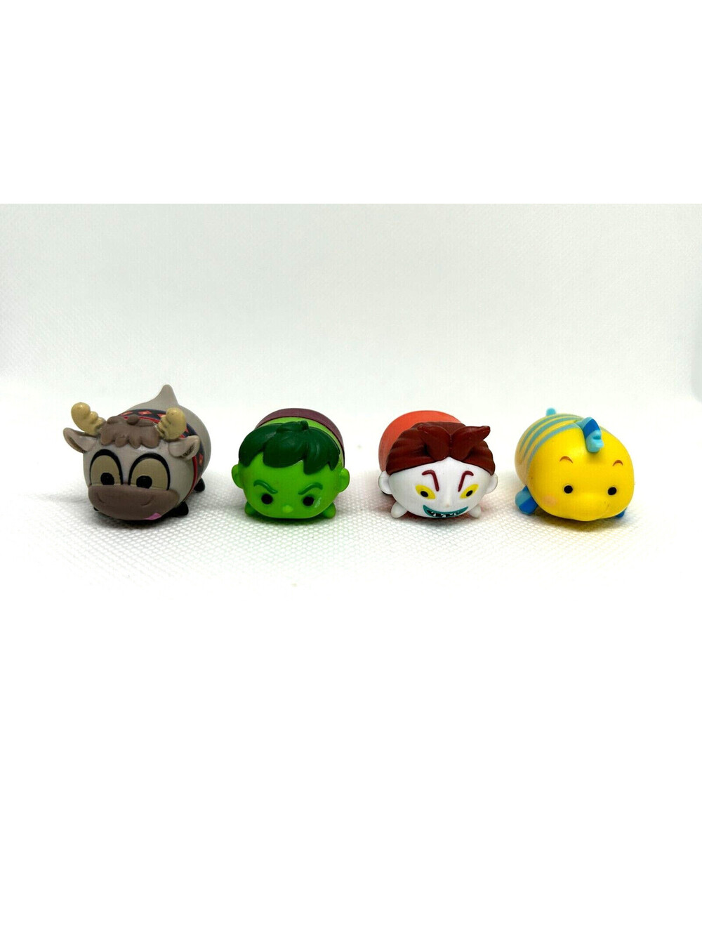 Disney Tsum Tsum Figures - Sven, Hulk, Lock, Flounder (Lot of 4)